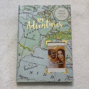 Travel Journal with Map Design and Photo Slot